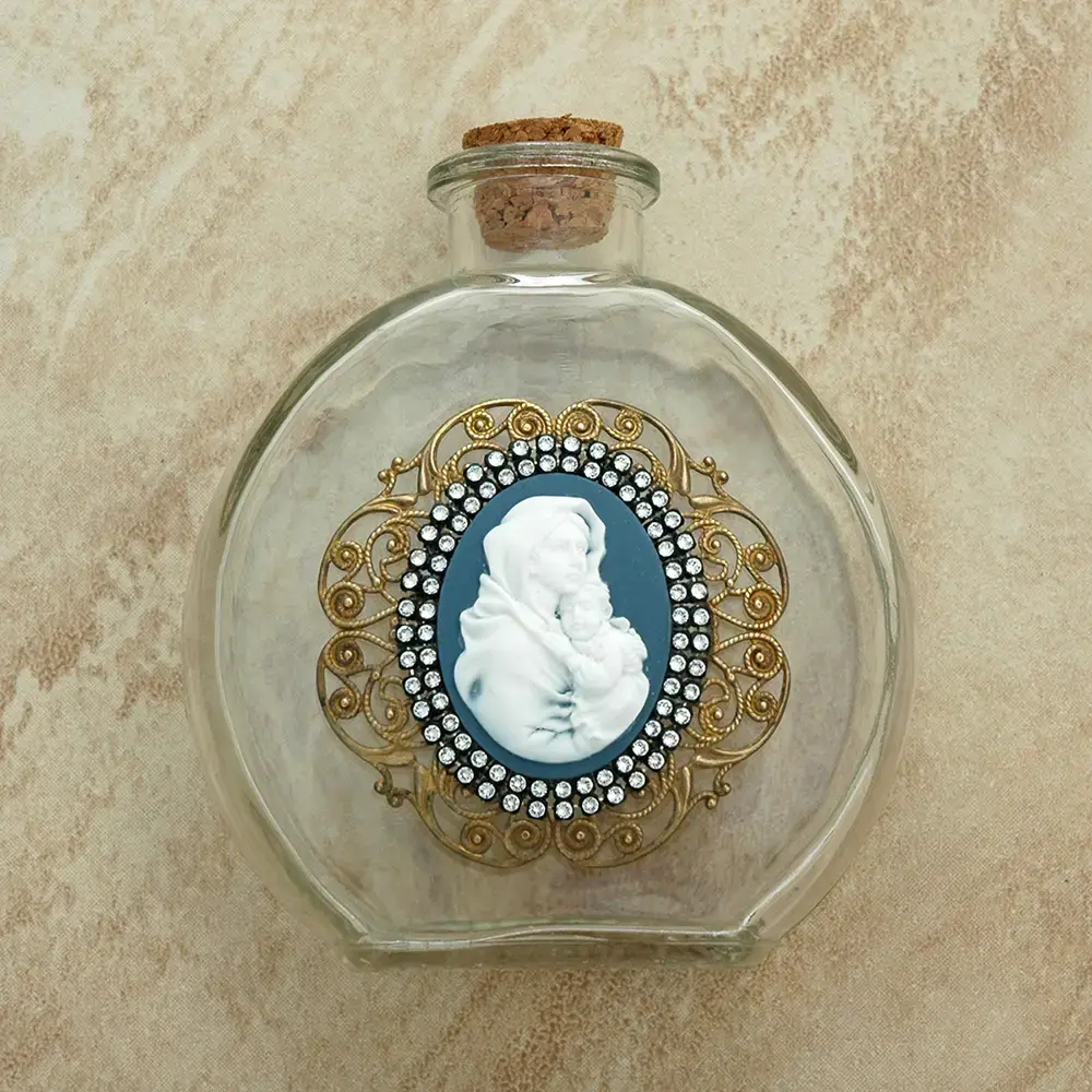 Véritable eau bénite d'Allauch dans fiole vintage
