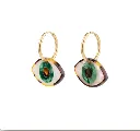 Boucles d’oreilles Œil vert Coucou Suzette sur fond blanc.webp