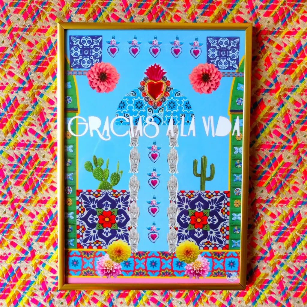 "Gracias a la vida" : Illustration Mexique bohème.webp