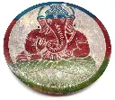 Porte-Encens Pierre Rond Ganesh Dégradé 10cm.webp