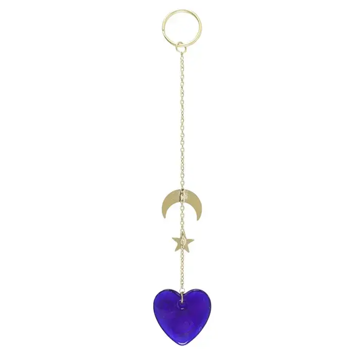 suspension Décoration en verre en forme de cœur avec œil suspendu.webp