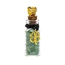 Fiole cadeau avec aventurine verte et trèfle.webp