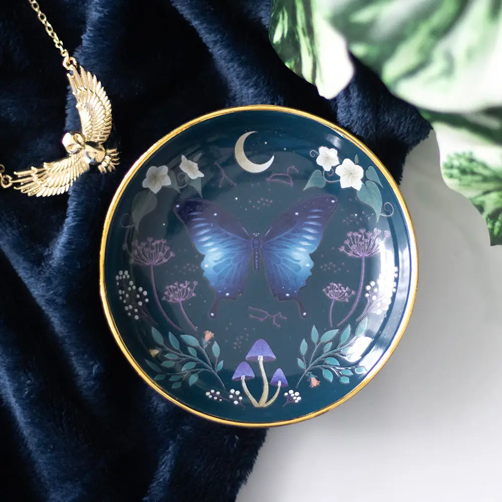Plat à Bijoux « Papillon de Minuit »