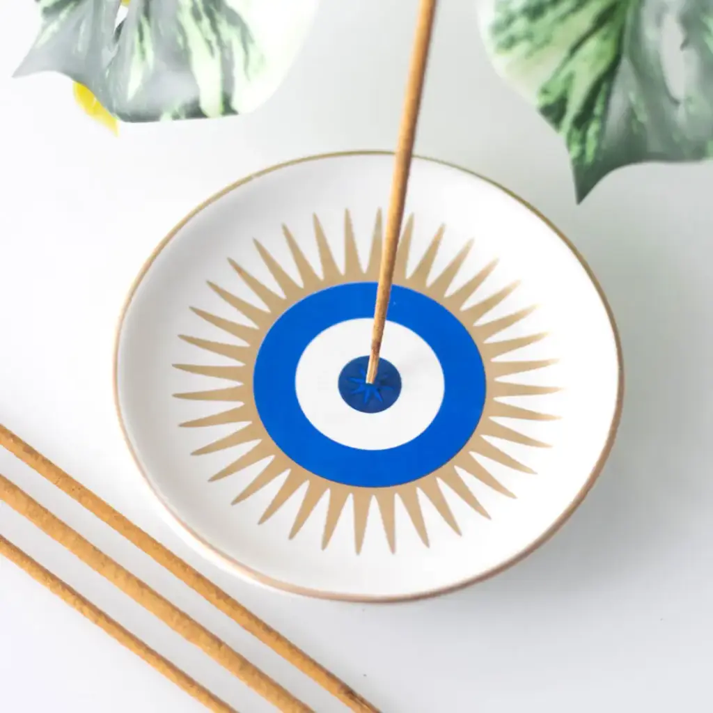 Porte-encens en céramique Œil qui voit tout