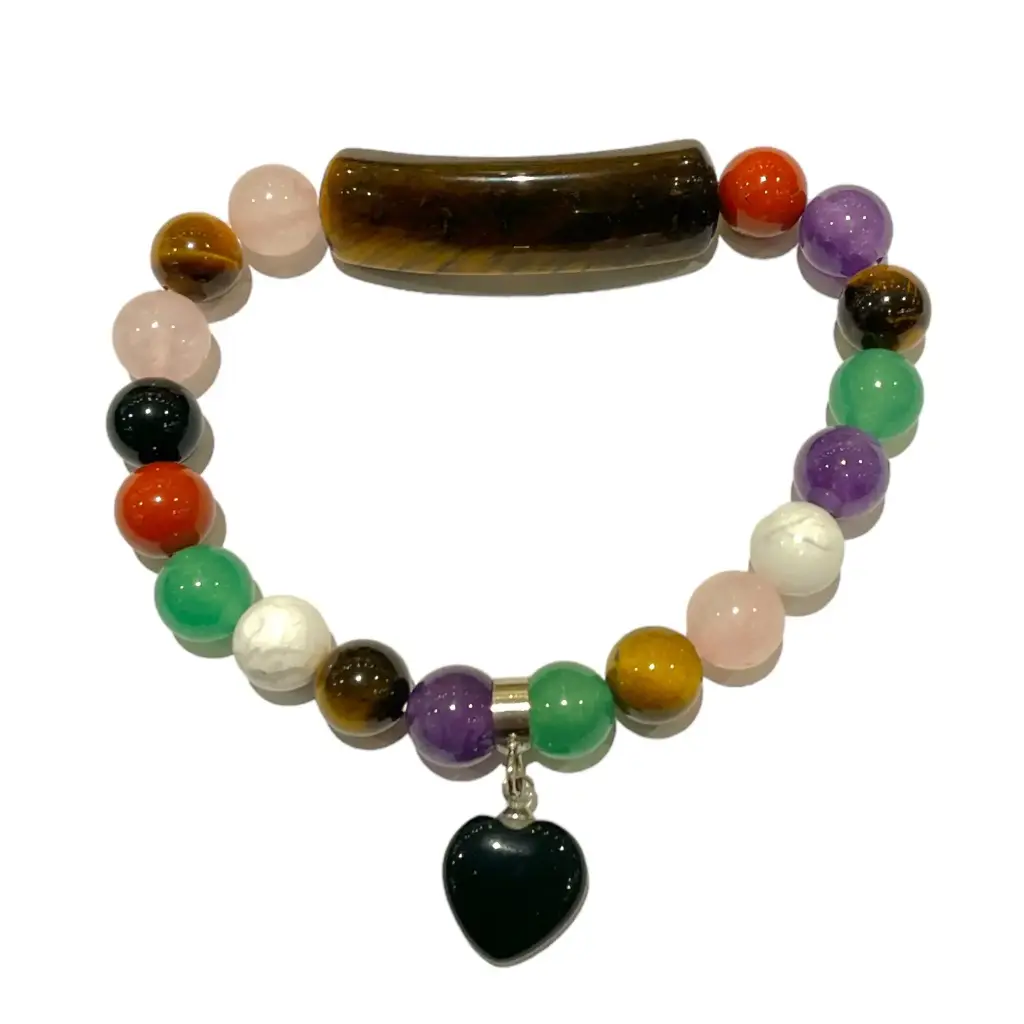 Bracelet 7 chakras cœur 