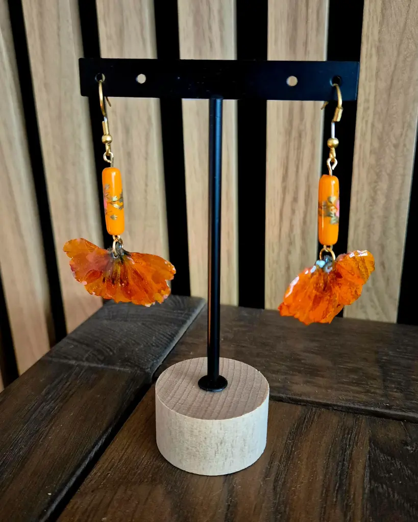 Boucles d’oreilles “Capucines Solaires”