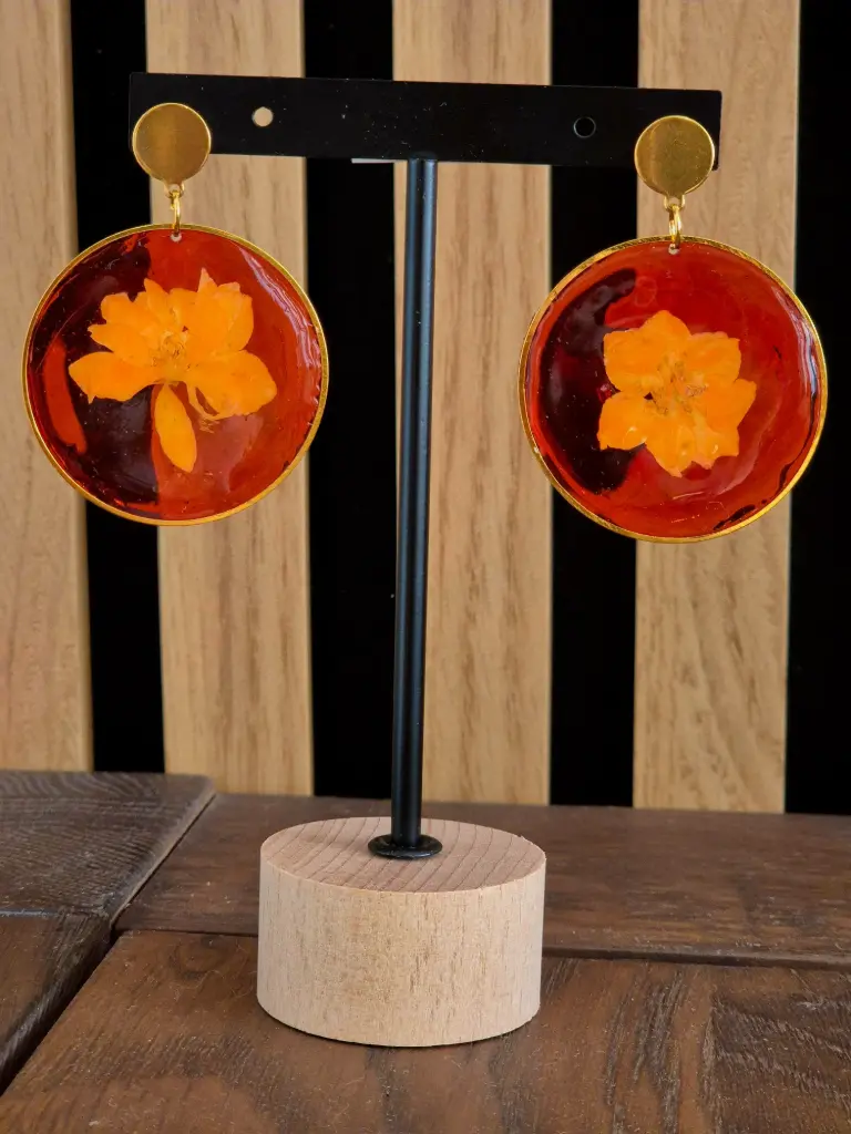 Boucles d’oreilles “Aurore Paprika”  