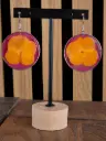 Boucles d’oreilles “Mandarine Framboise”     