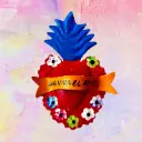 Cœur mexicain en métal 