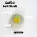Savon surprise à paillettes pour enfant - pince cheveux fruit