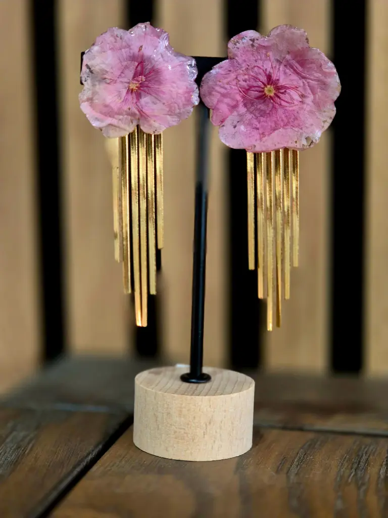 Boucles d'oreilles "Rose Stardust"   