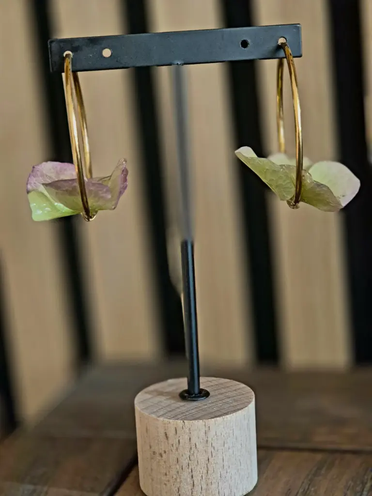 Boucles d’oreilles “Hortensia Céleste”