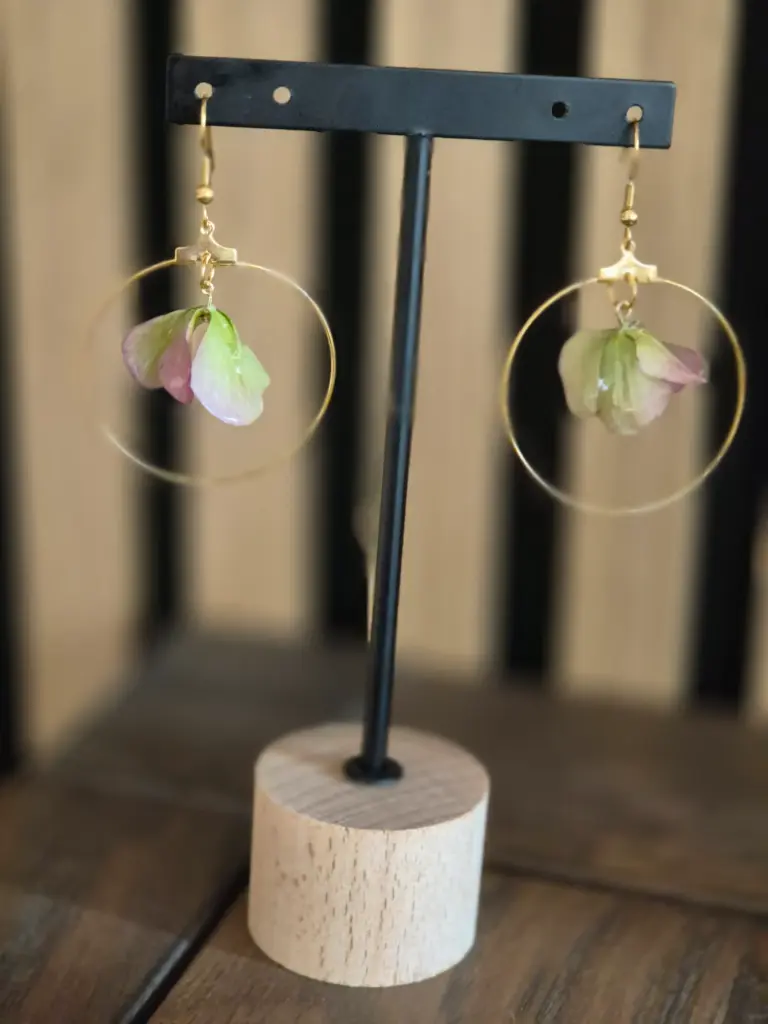 Boucles d’oreilles “Hortensia Ethéré” 