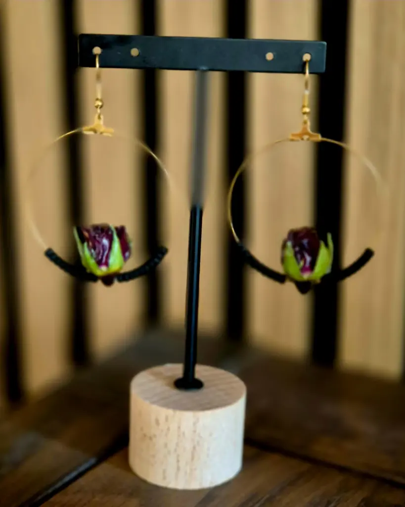 Boucles d’oreilles “Rose Sélène”