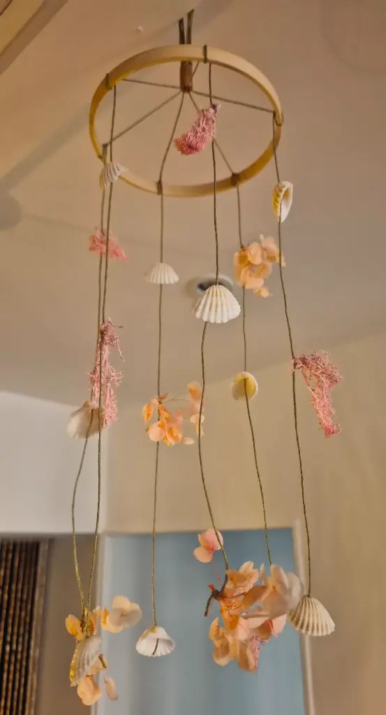 Mobile décoratif coquillages & fleurs "Fleur de Mer" 