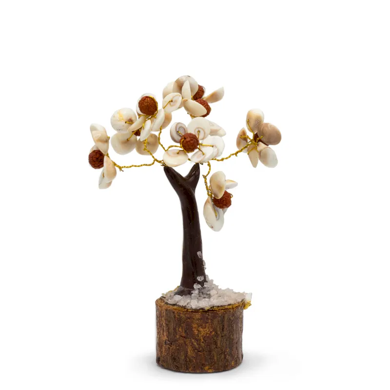 Arbre de Pierres Gomati Chakra en Cercle avec Rudraksha  45 pierres 