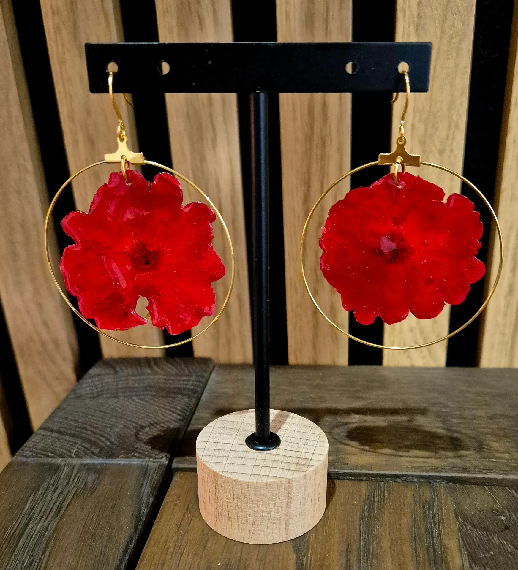 Boucles d'oreilles "Rouge Vibration"    