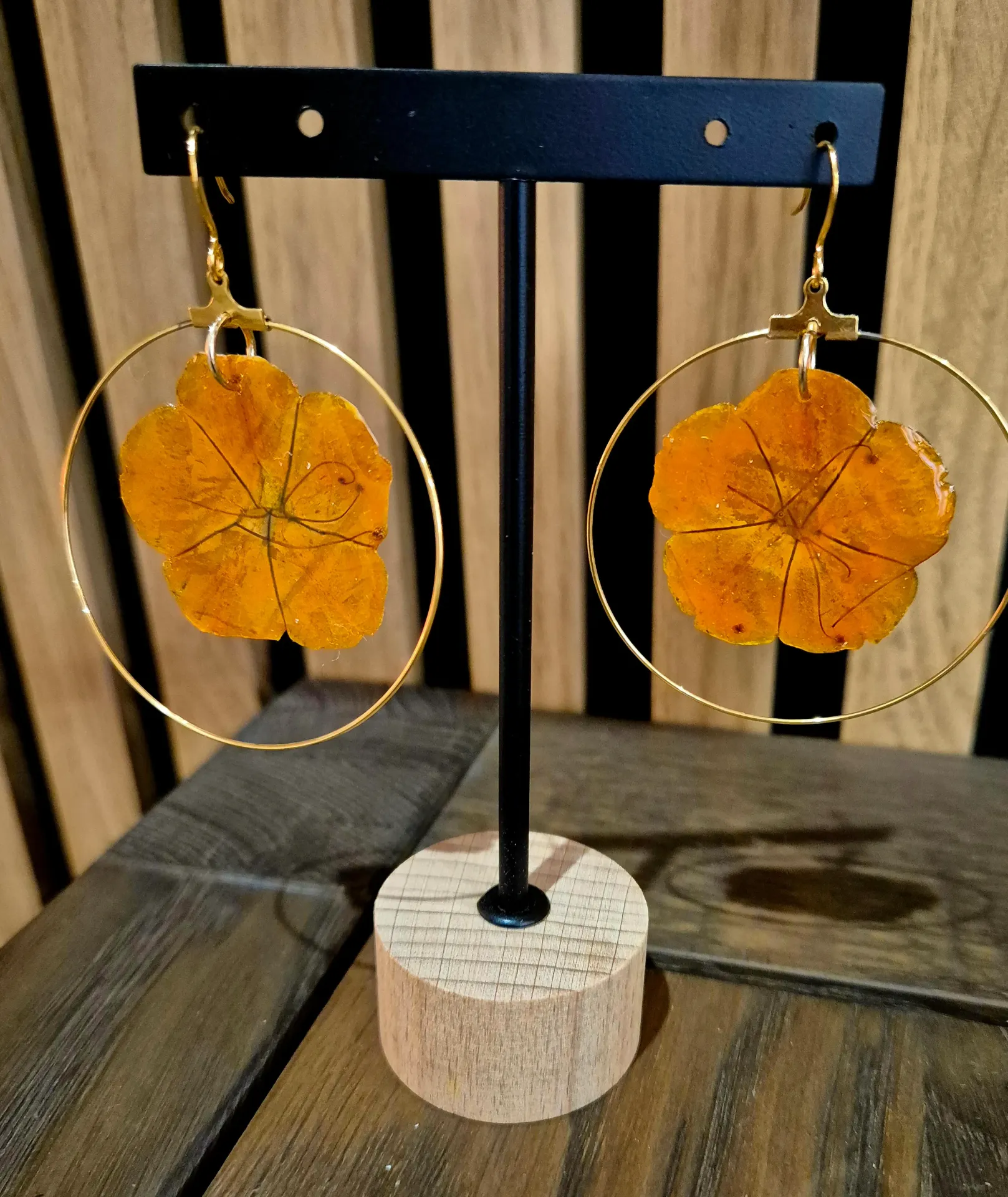 Boucles d'oreilles "Safran Solaire"      