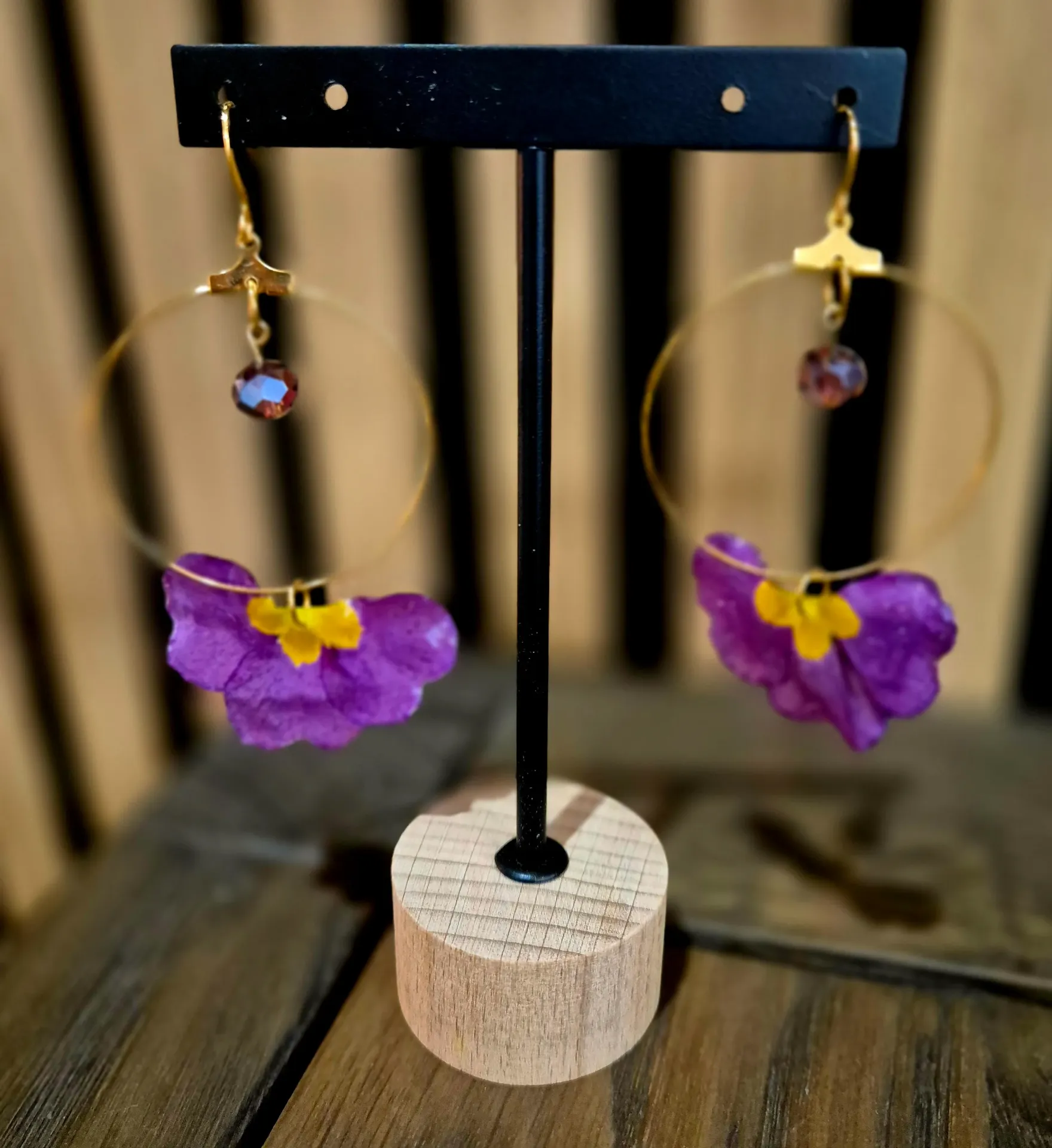 Boucles d'oreilles "Violette Royale"       