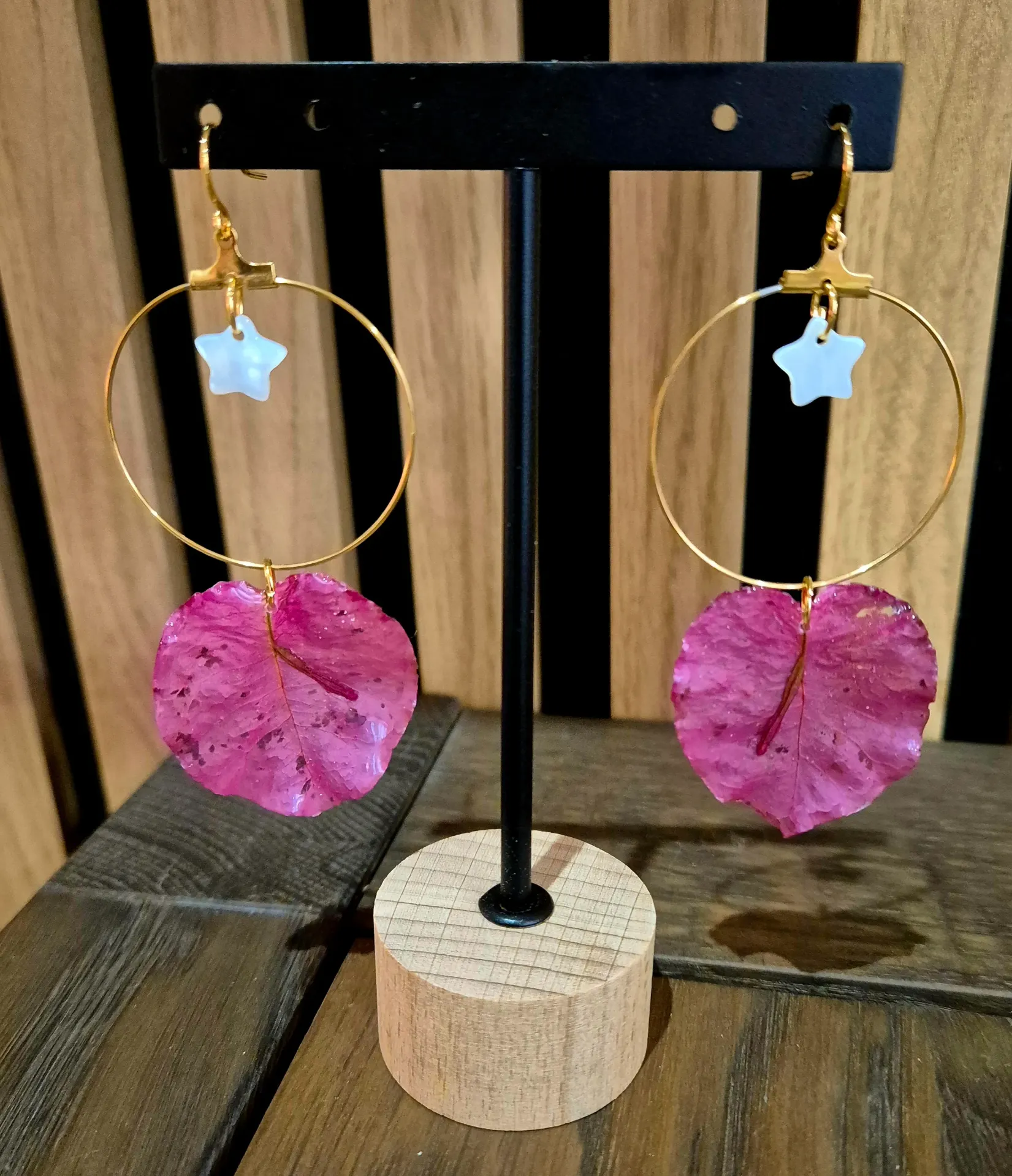 Boucles d'oreilles "Étoile Bougainvillea"     