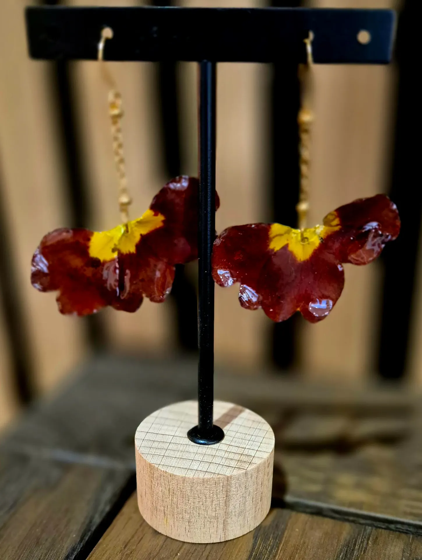 Boucles d'oreilles "Ombre Carmin"      