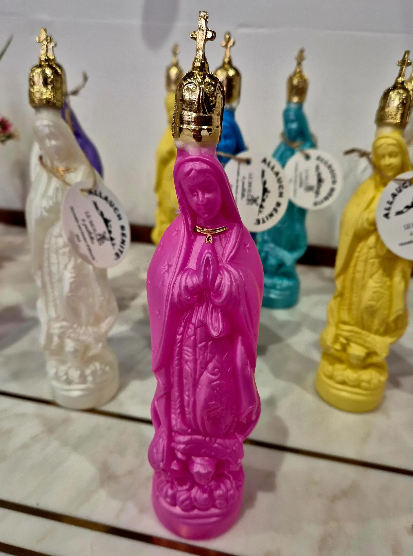 Bouteille d'eau bénite -Allauch Bénite® – Bouteille colorée(20 cl)