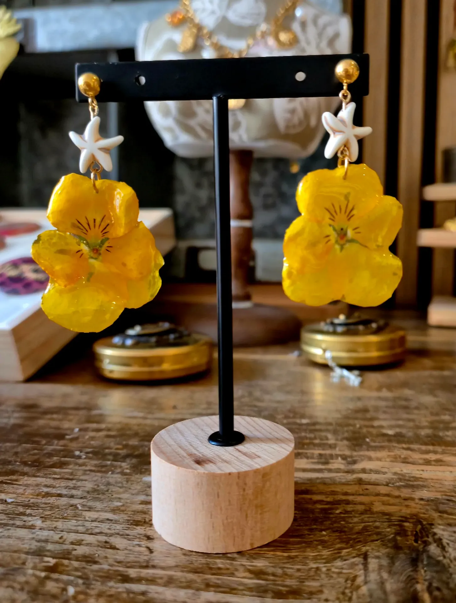 Boucles d'oreilles "Soleil Étoilé"