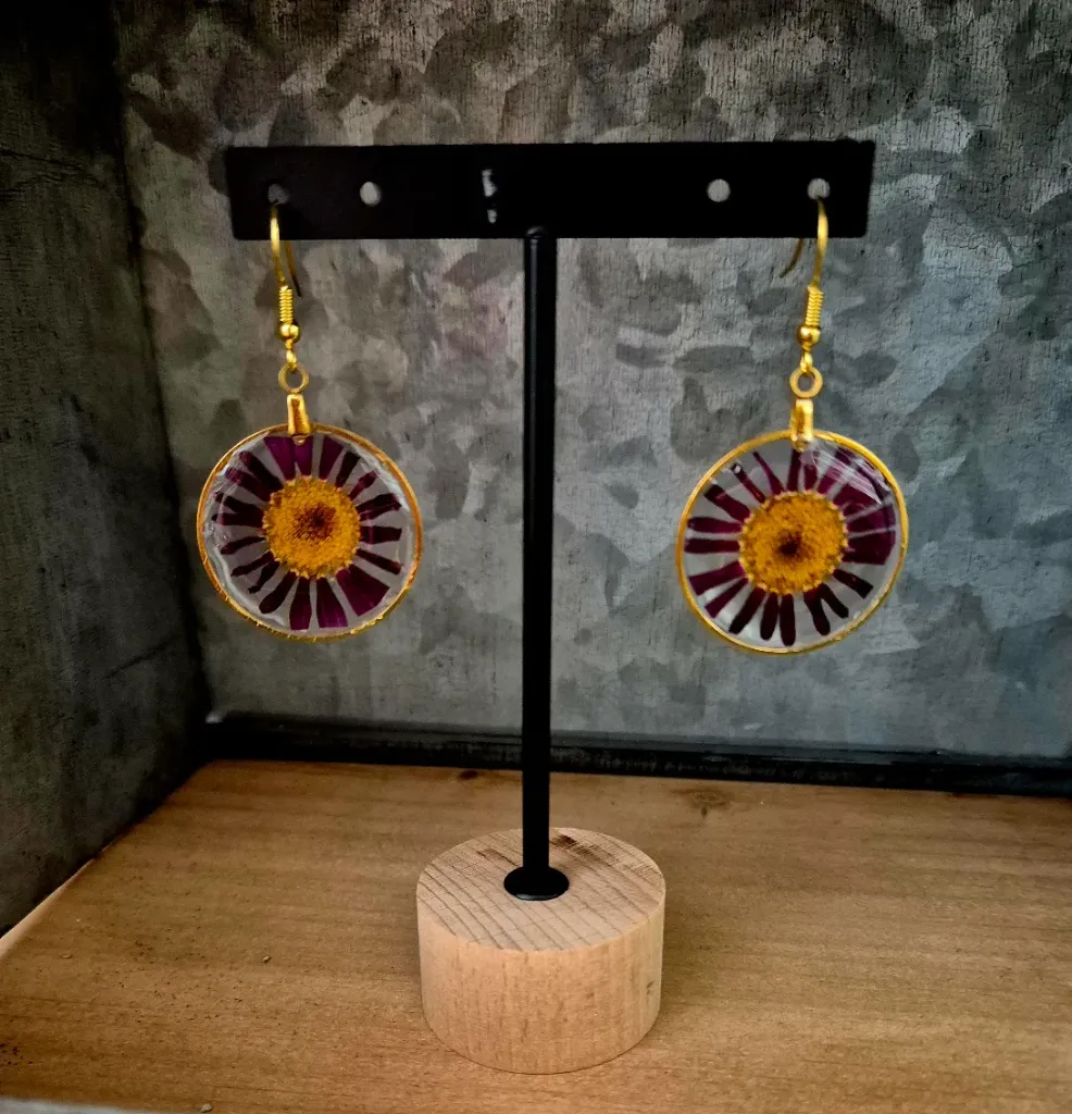 Boucles d'oreilles “Solar Violet”