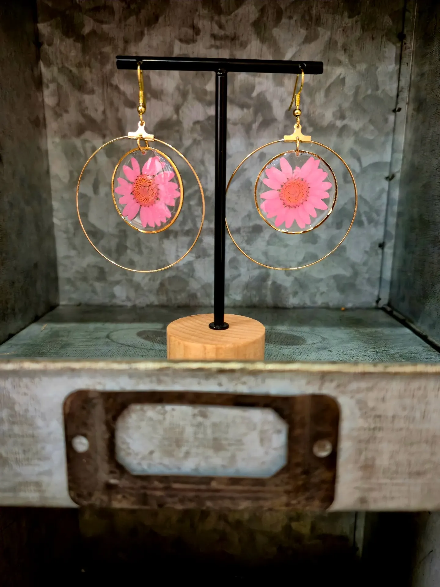 Boucles d’oreilles Halo Rosé