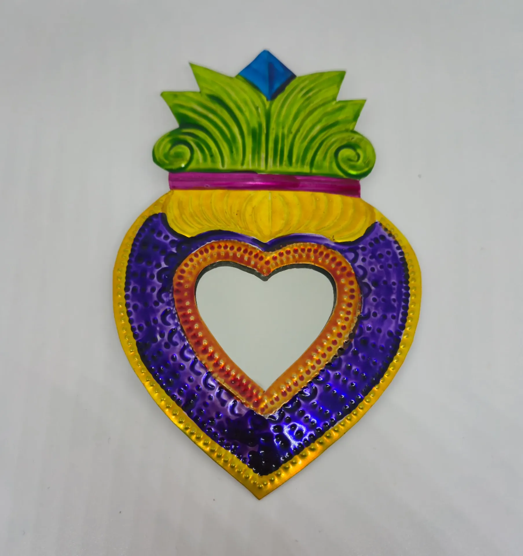 Ex-Voto Miroir colorés Mexicain (1)