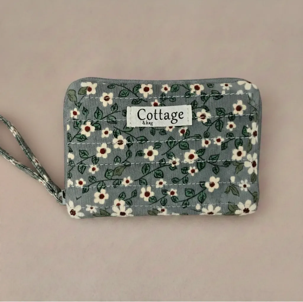 Porte-bijoux de Voyage Matelassé – 100% Coton (blanche bleu)