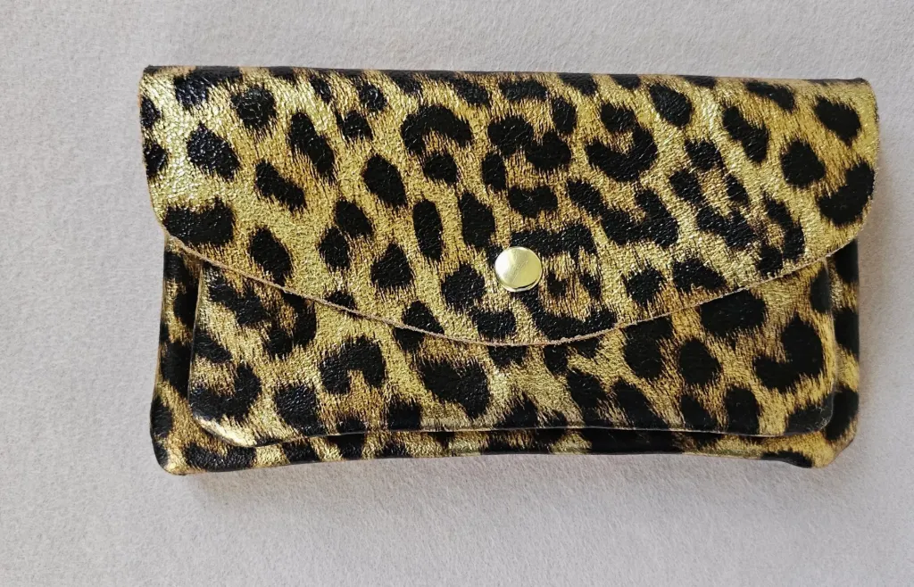 Porte-Feuille / Porte-Monnaie Métallisé en Cuir – Esprit Wild Chic