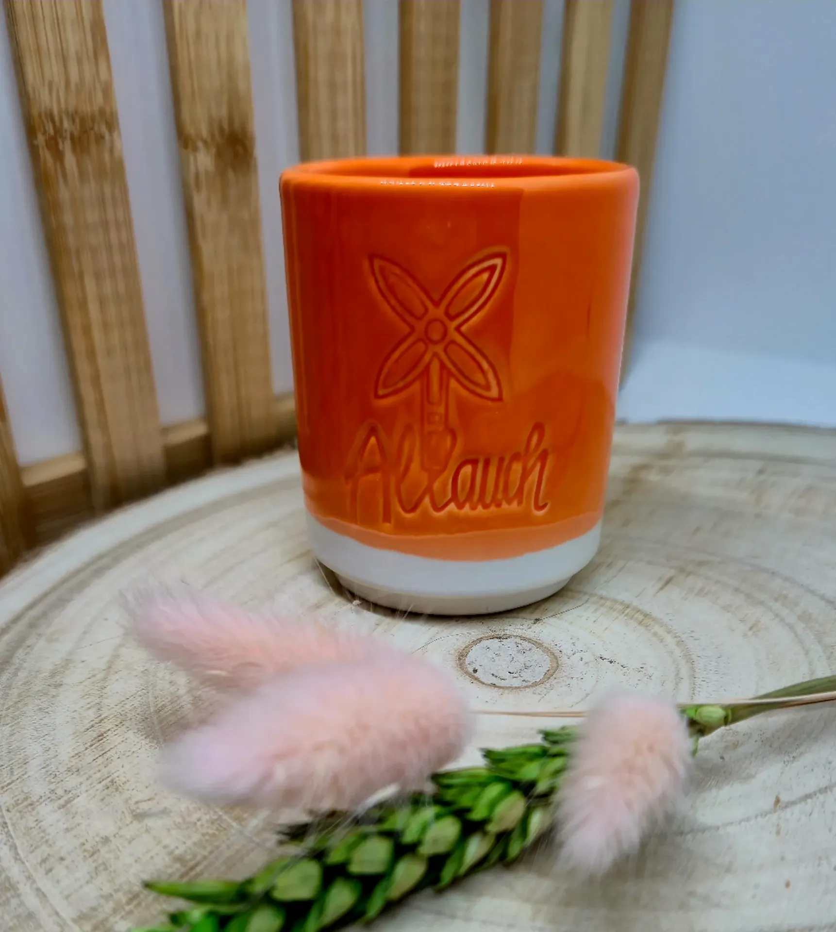 Tasse Allauch - Céramique artisanale colorée (Orange)