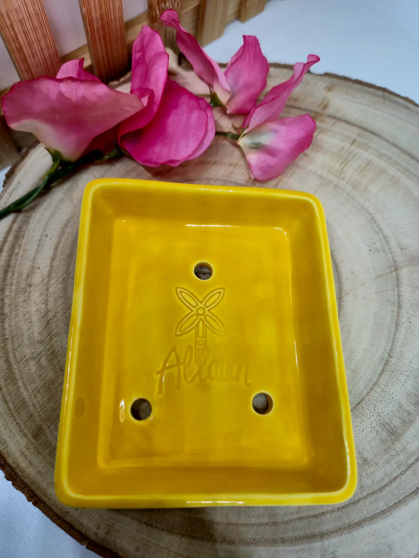Porte-savon rectangle (Jaune)