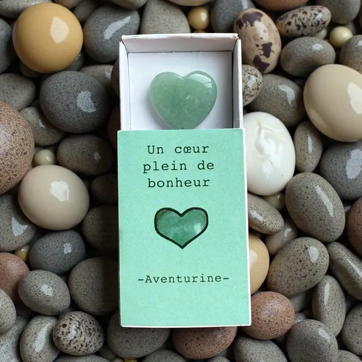 Boite Cœur en Pierre Naturelle (Aventurine)