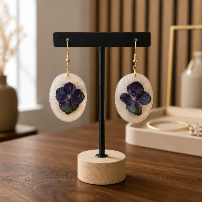 Boucles d'Oreilles « Violettes de Minuit »