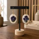 Boucles d'Oreilles « Violettes de Minuit »