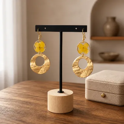 Boucles d'Oreilles « Soleil de Mimosa »