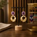 Boucles d'Oreilles « Prune Astrale »