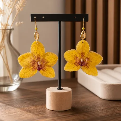 Boucles d'Oreilles « Nectar d'Ambre »