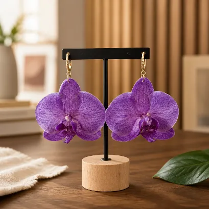 Boucles d'Oreilles « Fuchsia Riviera »