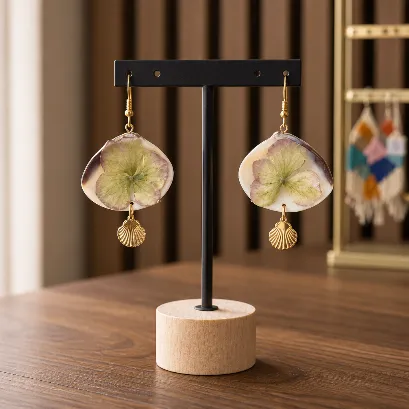 Boucles d'Oreilles « Pollen Prune »