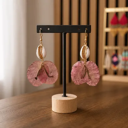 Boucles d'Oreilles « Rose Sélène »