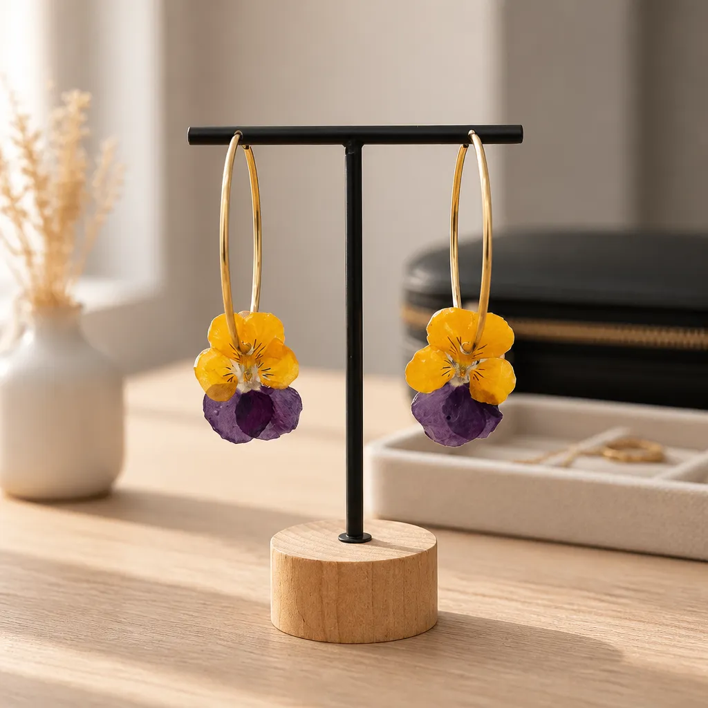 Boucles d'oreilles "Safran Lavande"