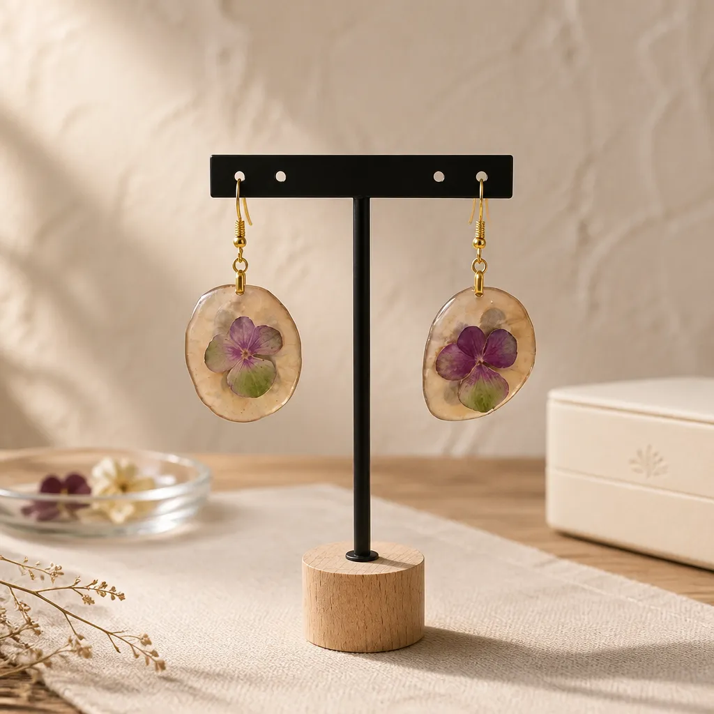 Boucles d'oreilles "Prune Astrale"