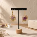 Boucles d'oreilles "Prune Astrale"