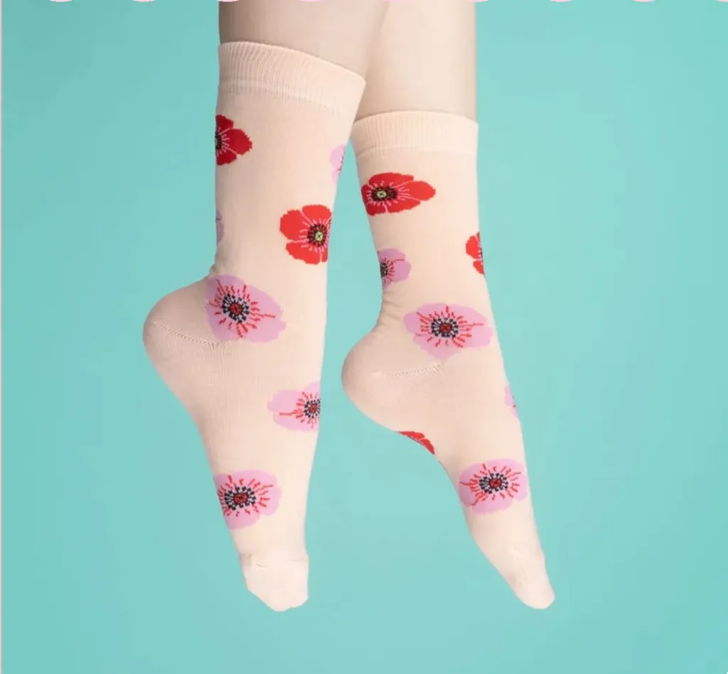 Chaussettes Coquelicots