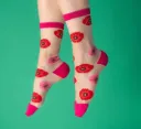 Chaussettes transparentes Coquelicot