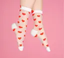 Chaussettes transparentes Coeur