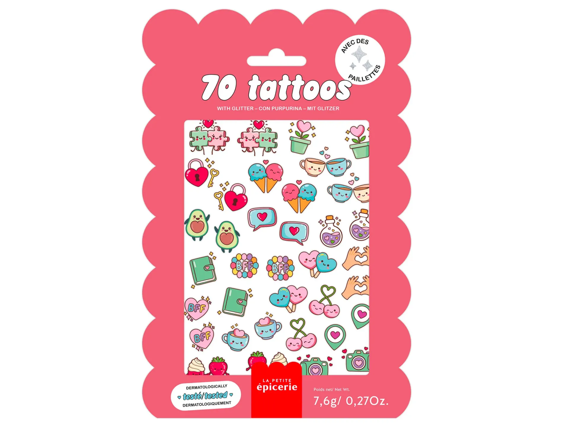 Pochette de 70 Tattoos Paillettes – Best Friends